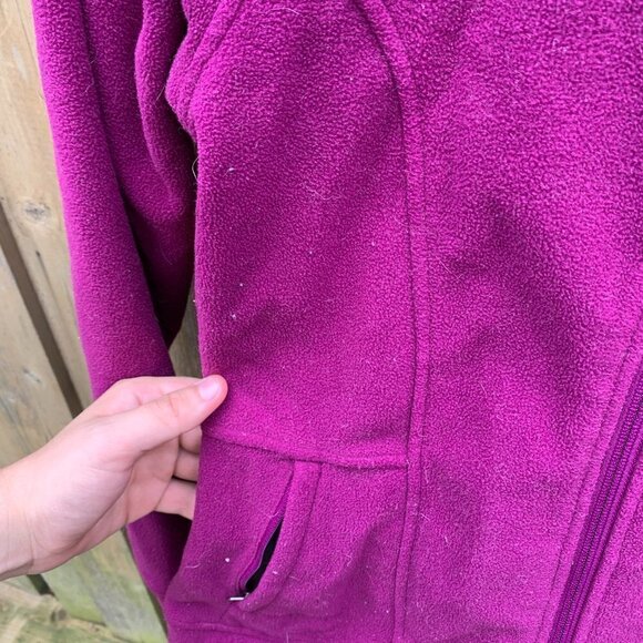 2013 The North Face Magenta Fleece Full Zip Jacket Medium - Picture 2 of 7